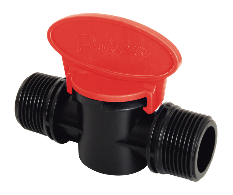 Кран для капельного полива 3/4" НР x 3/4" НР (Poliext 07050040)